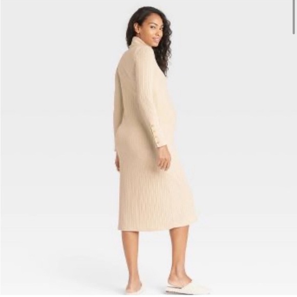 The Nines by Hatch Oatmeal Midi ribbed dress size small - Picture 1 of 12